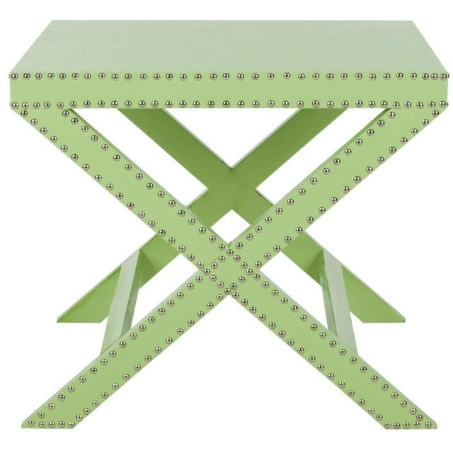 SAFAVIEH Jeanine Contemporary X End Accent Table, Light Green