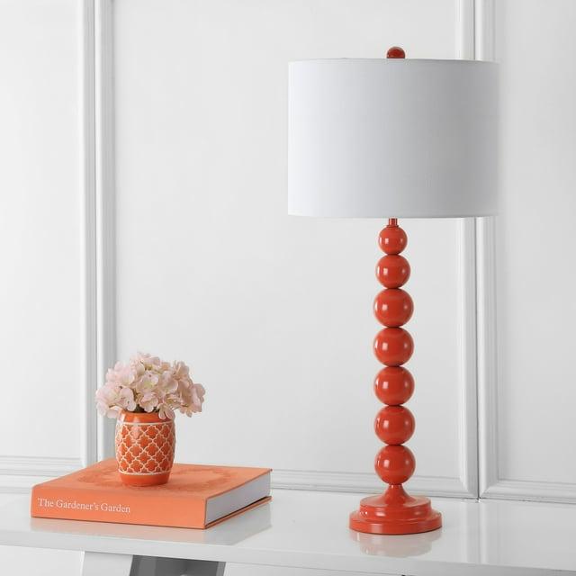 Jenna Stacked Ball Table Lamp (Set of 2) - 31.5 Inch Height - LIT4090 - Orange - Safavieh