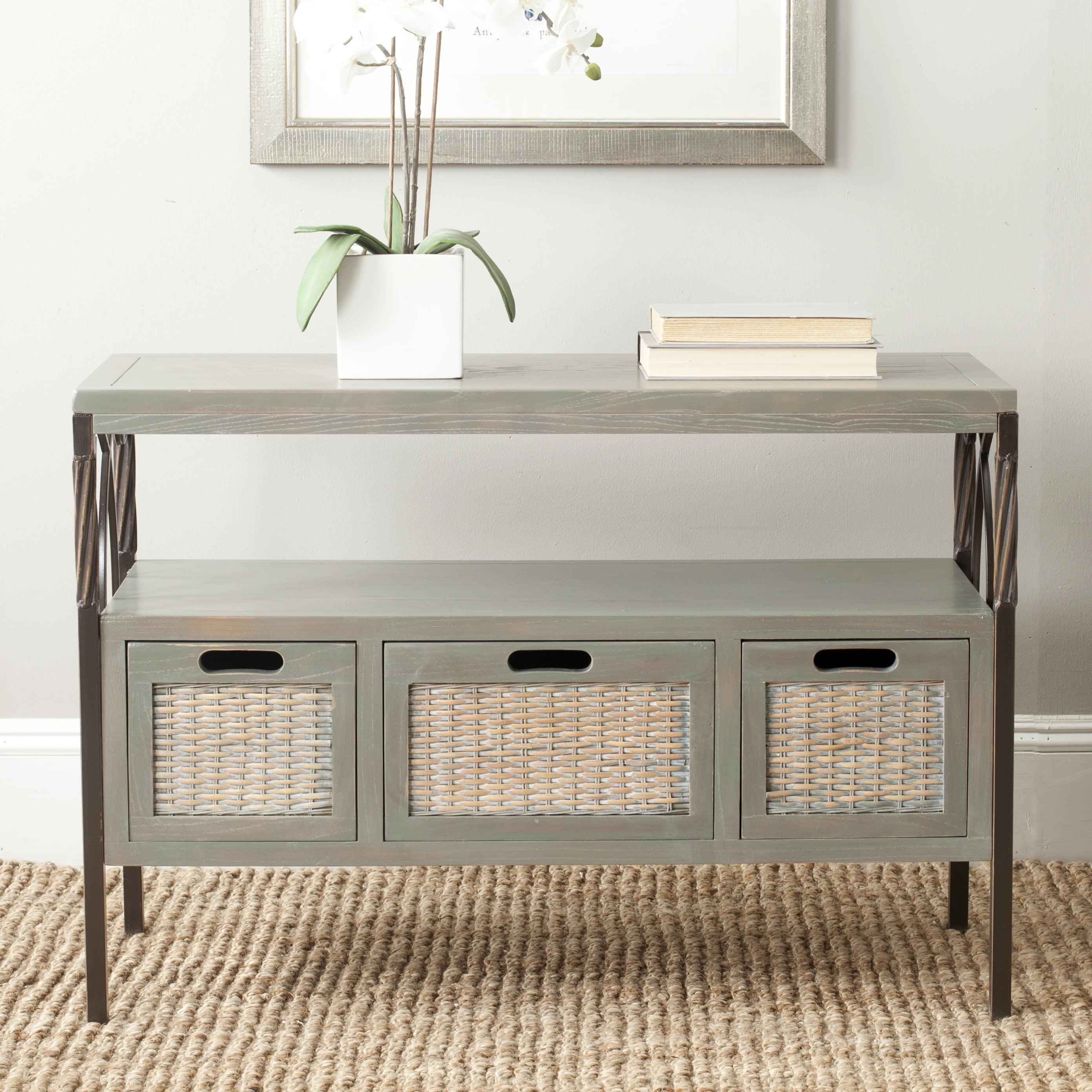 Joshua Media Console - AMH6532B - Gray - Safavieh Couture