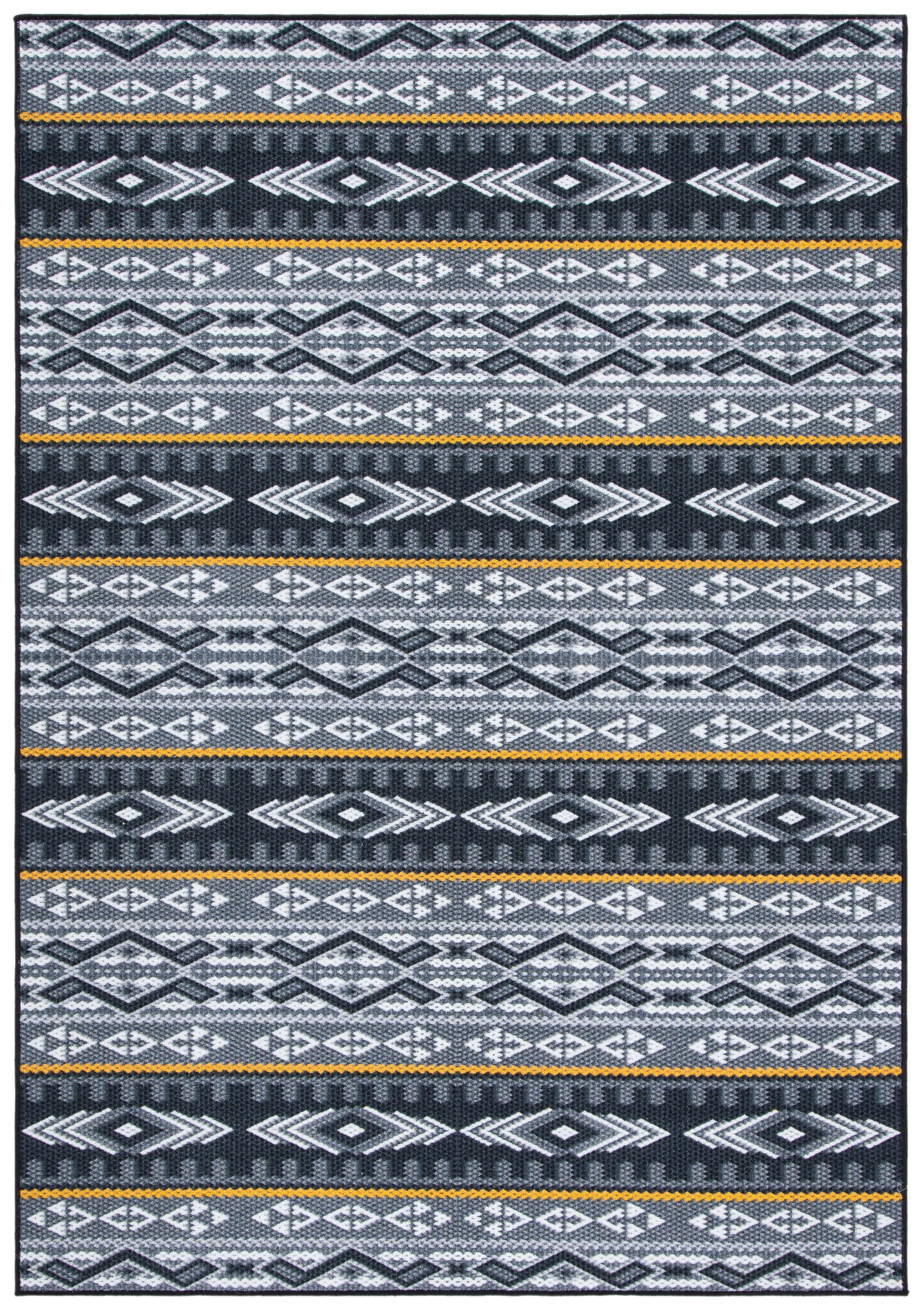Journey JNY179 Power Loomed Area Rug - Grey/Gold - 4'4"x6' - Safavieh.