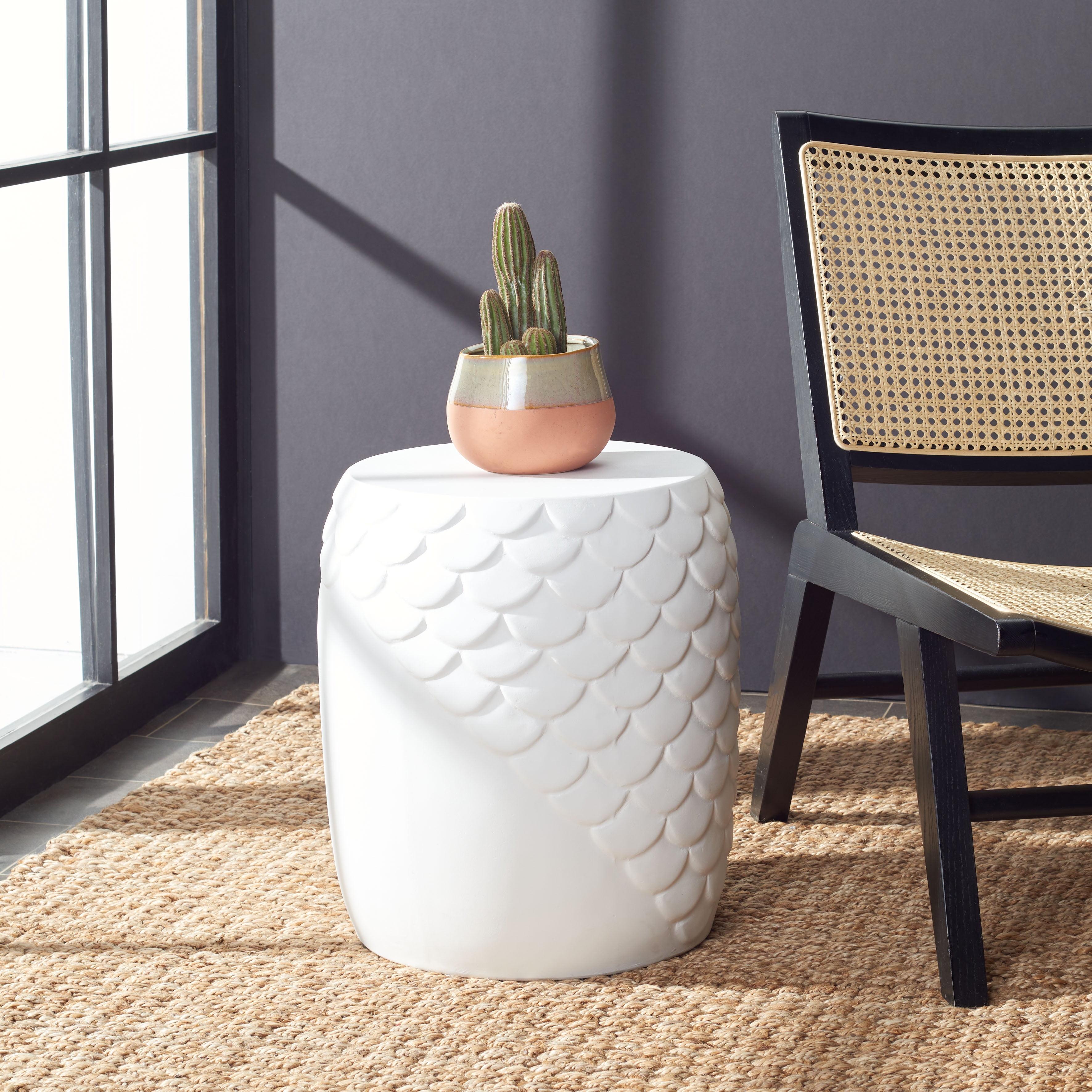 Julyvia Concrete Accent Stool  - Safavieh