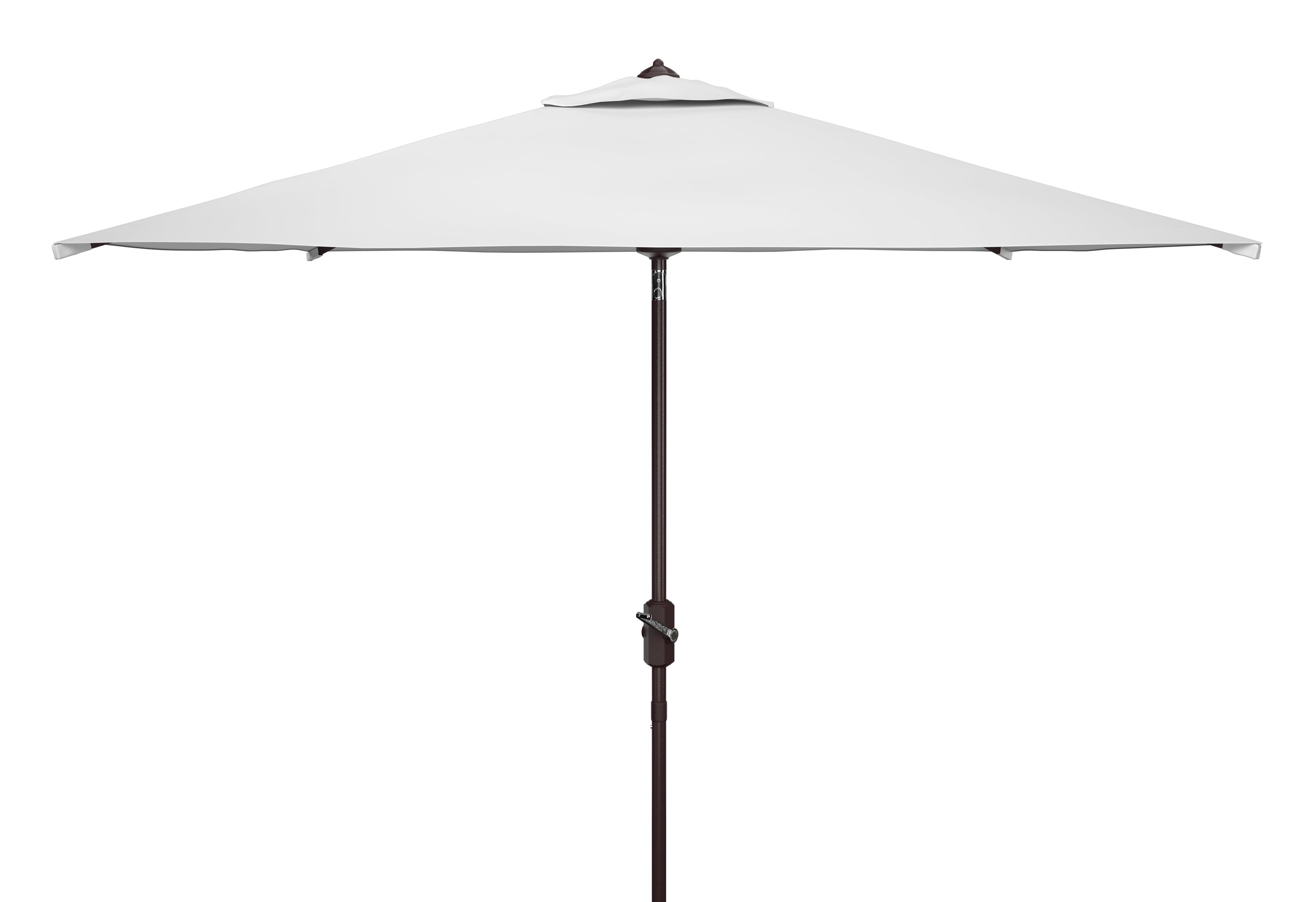 Kamen 10-Foot White Aluminum Rectangular Market Patio Umbrella