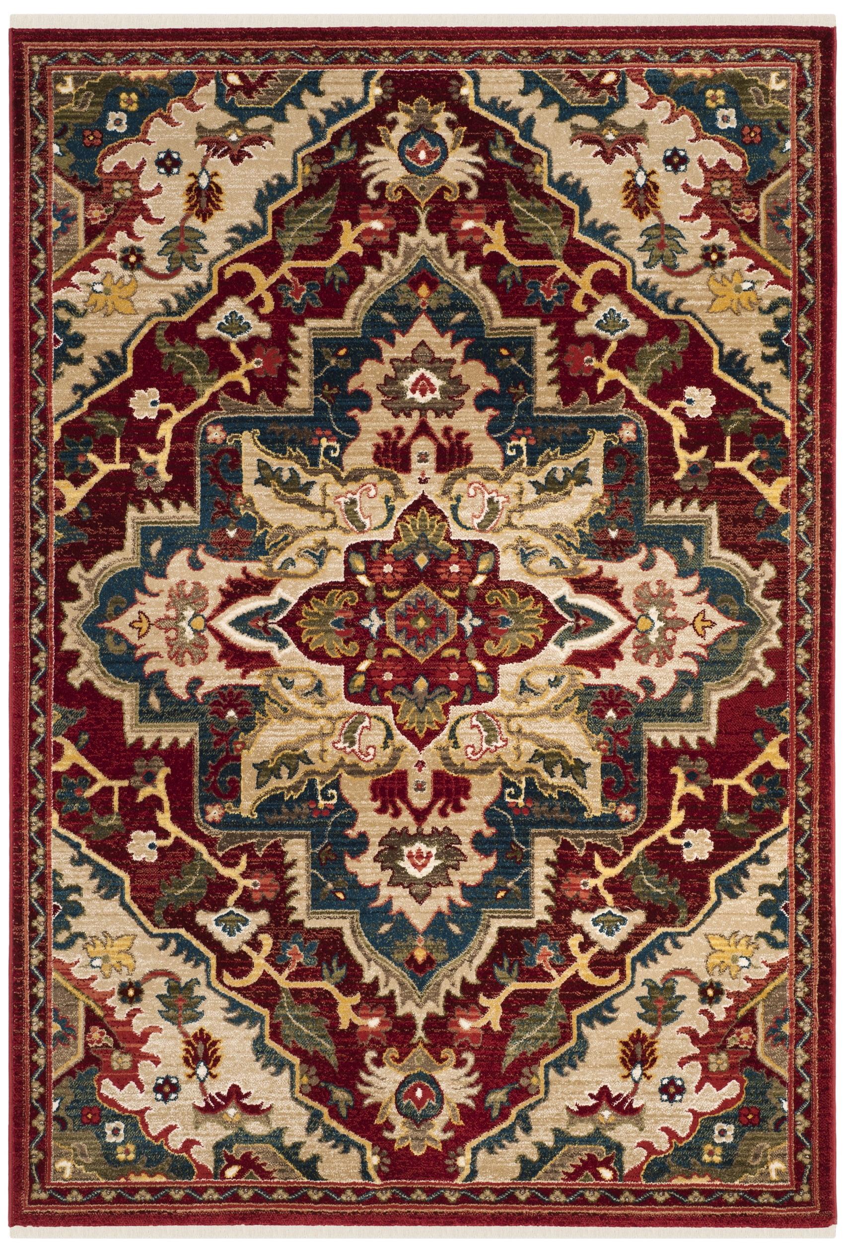 Kashan KSN304 Power Loomed Accent Rug - Red/Beige - 3'3"x4'10" - Safavieh.