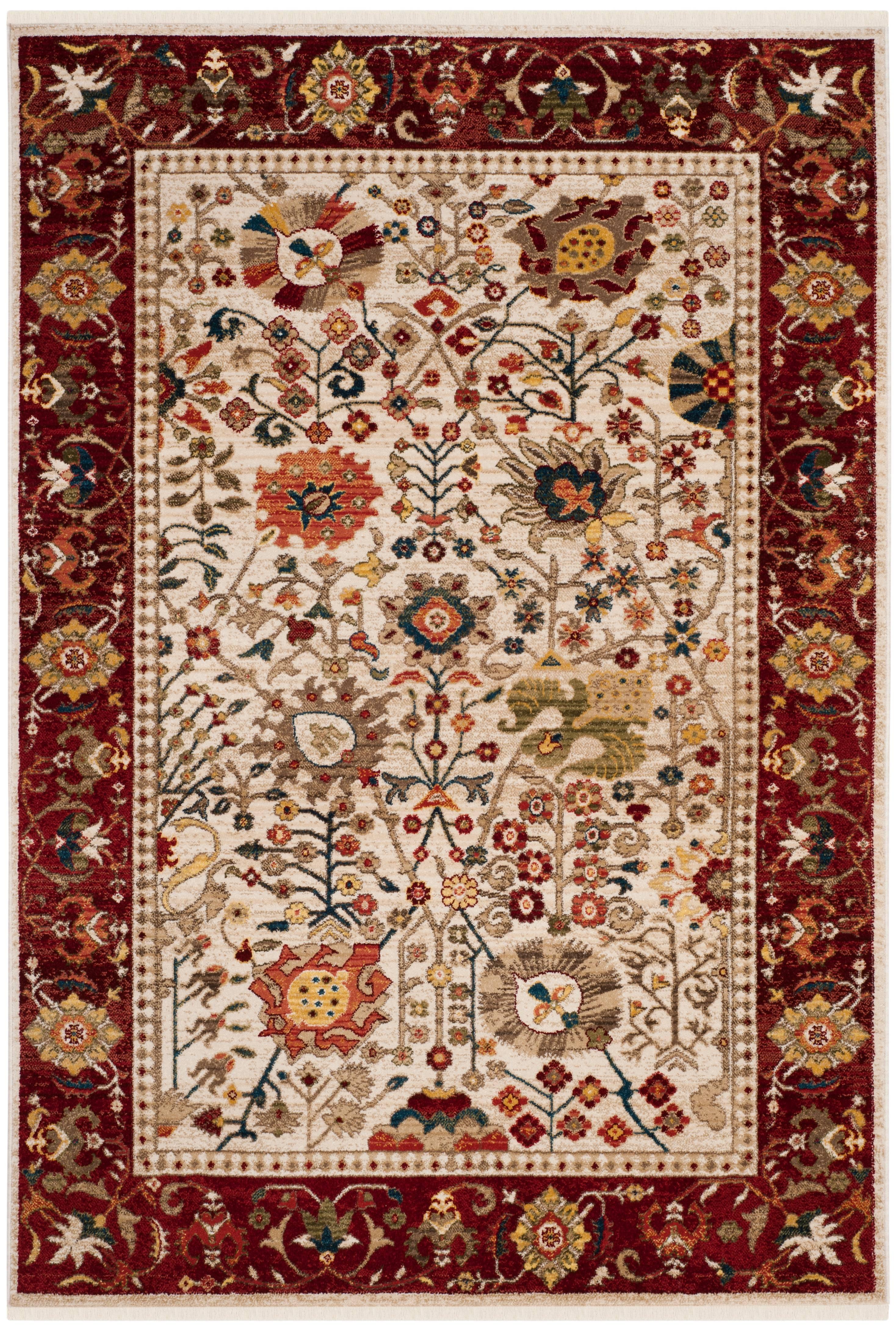 Kashan KSN303 Power Loomed Area Rug - Ivory/Red - 8'x10' - Safavieh.