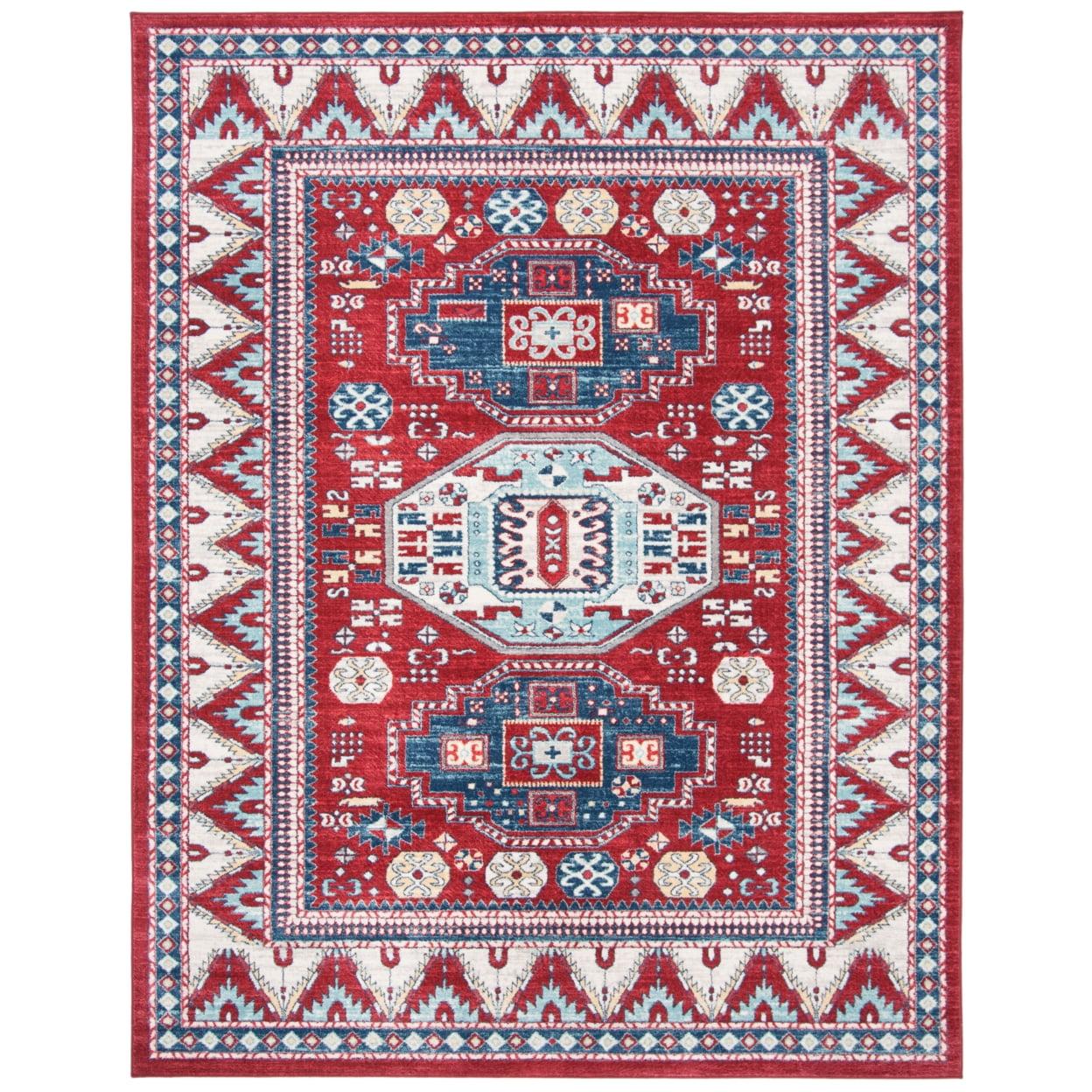 SAFAVIEH Kazak Collection KZK118R Red / Blue Rug