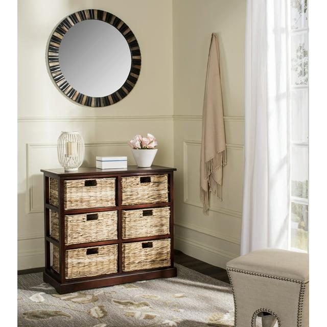 Keenan 6 Wicker Basket Storage Chest - Cherry - Safavieh.