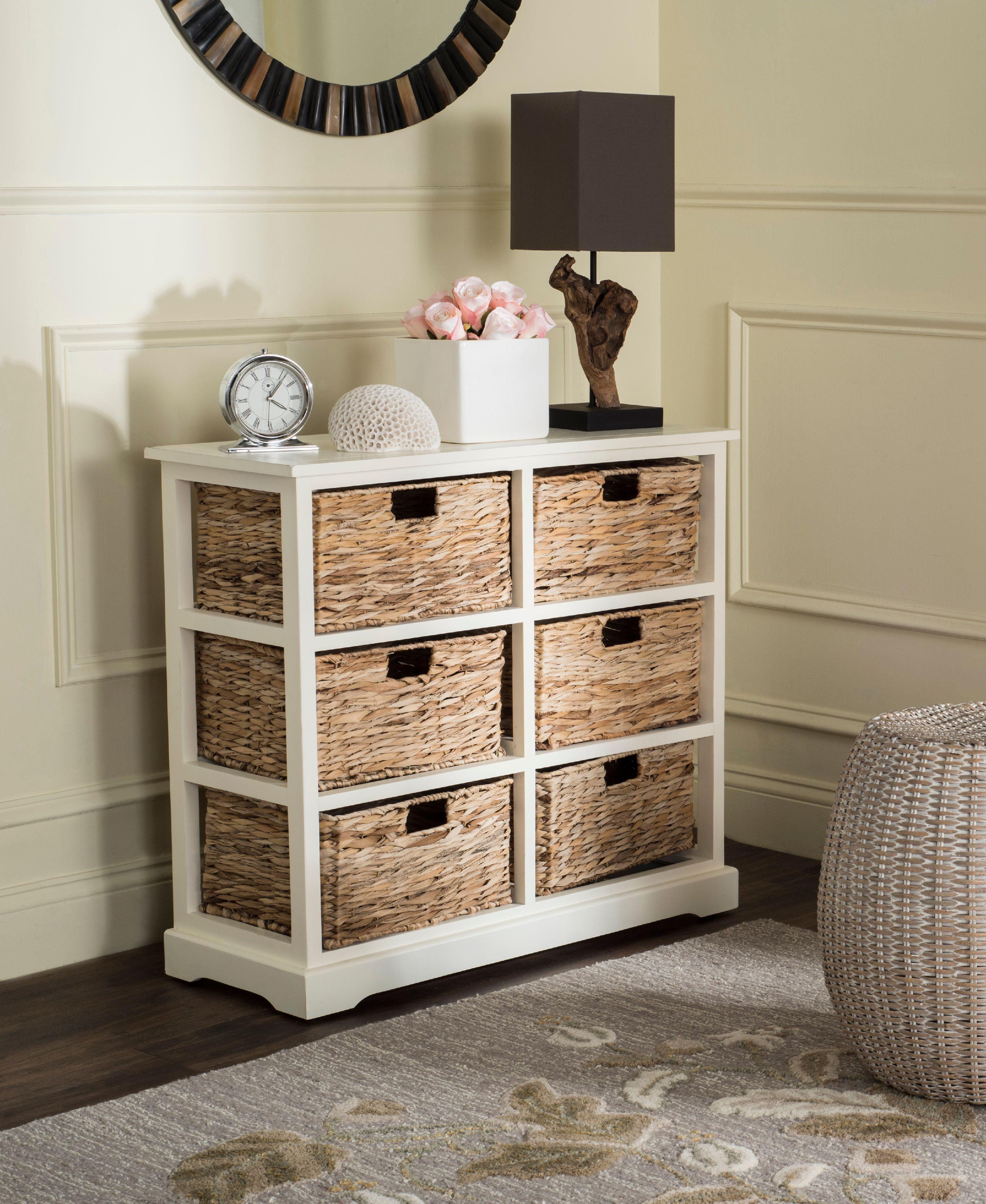 Keenan 6 Wicker Basket Storage Chest - Safavieh