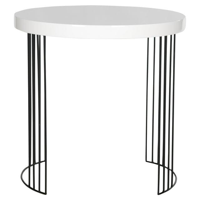 Kelly End Table - White/Black - Safavieh.