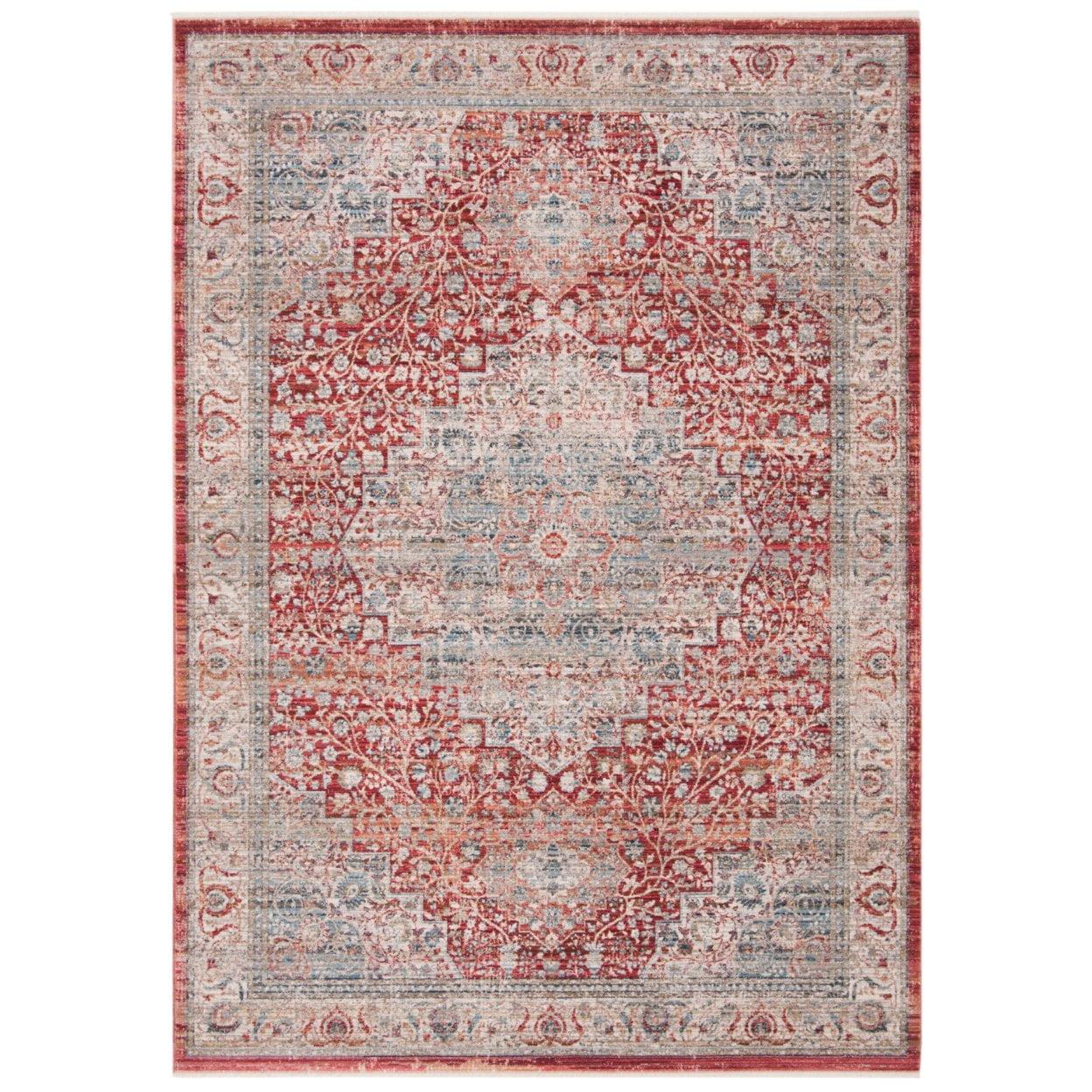 Kenitra KRA672 Power Loomed Area Rug - Red/Blue - 8'x10' - Safavieh.
