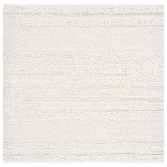Kenya KNY951 Hand Knotted Area Rug - Ivory - 6'x6' - Safavieh