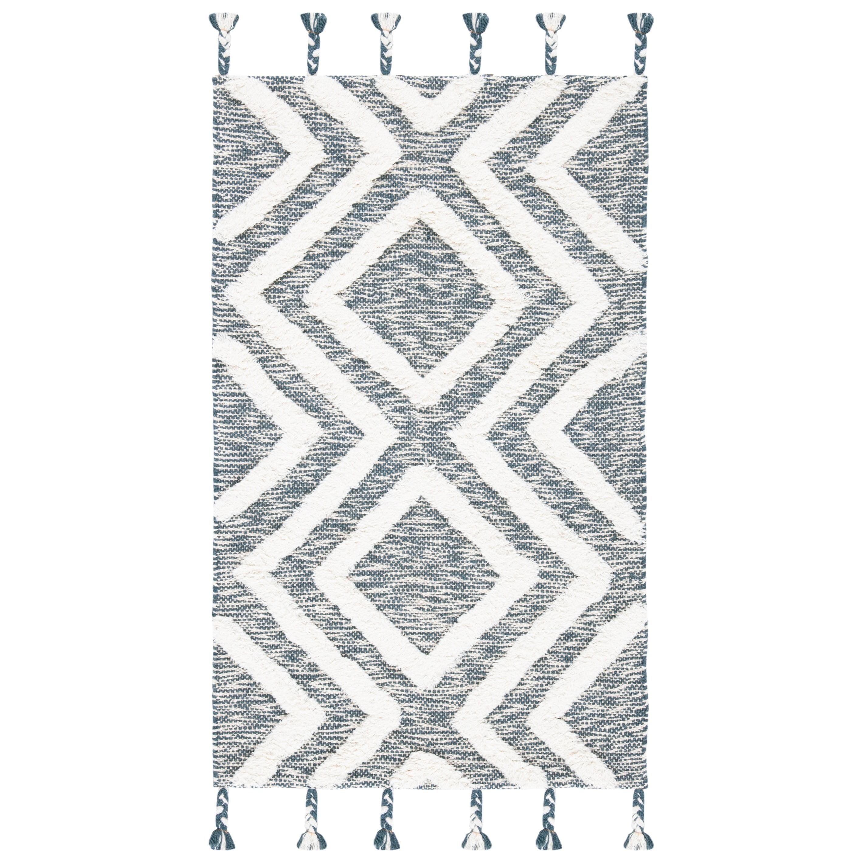 Kenya KNY331 Hand Tufted Area Rug - Teal/Ivory - 3'x5' - Safavieh.