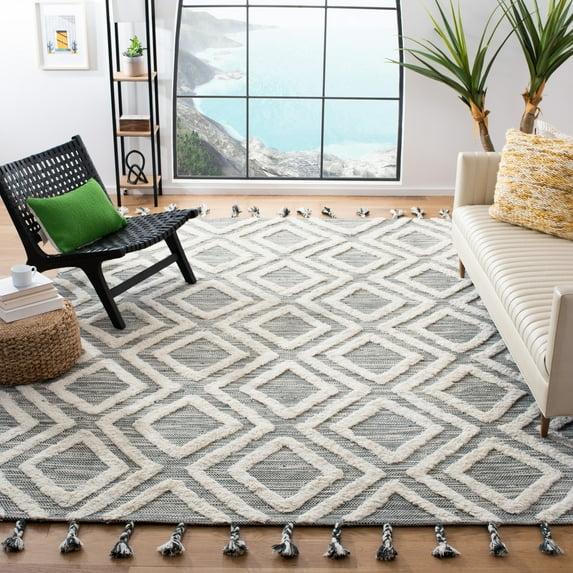Kenya KNY331 Hand Tufted Area Rug - Teal/Ivory - 8'x10' - Safavieh.
