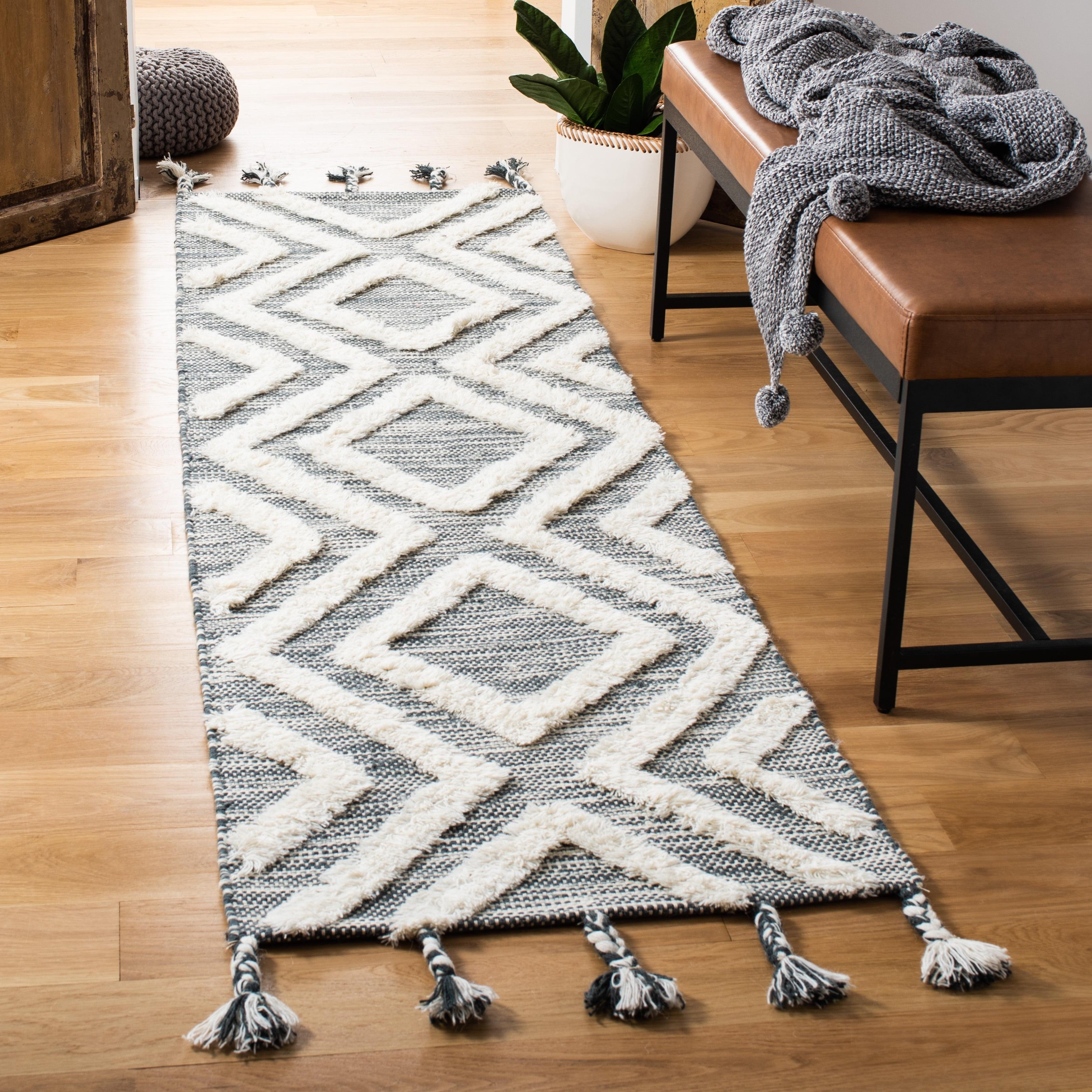 Kenya KNY331 Hand Tufted Runner Rug - Teal/Ivory - 2'3"x8' - Safavieh.