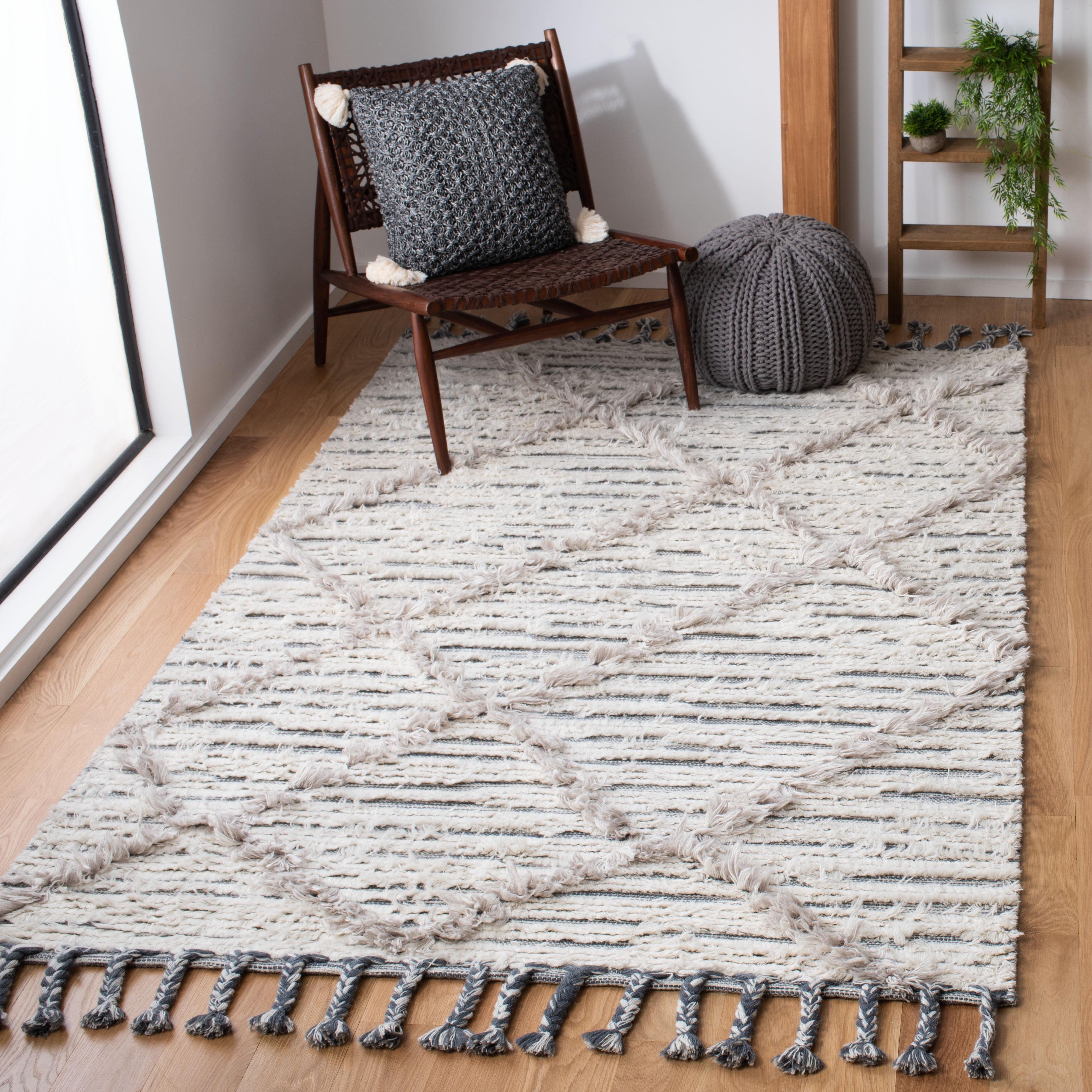 Kenya KNY953 Hand Woven Area Rug - Ivory/Gray - 6'x9' - Safavieh.