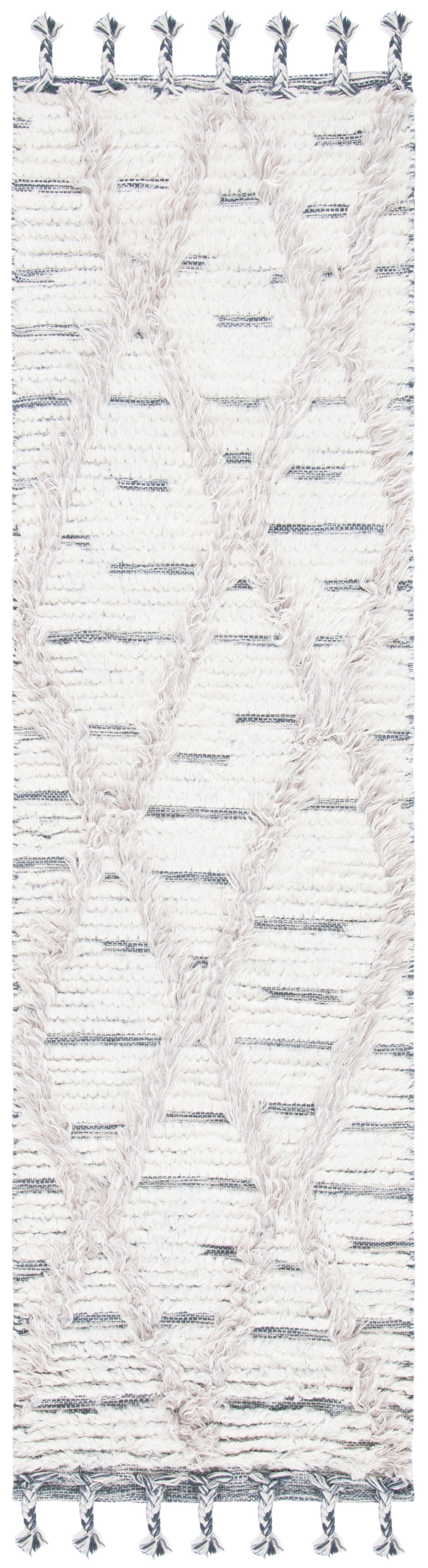Kenya KNY953 Hand Woven Runner Rug - Ivory/Gray - 2'3"x8' - Safavieh.