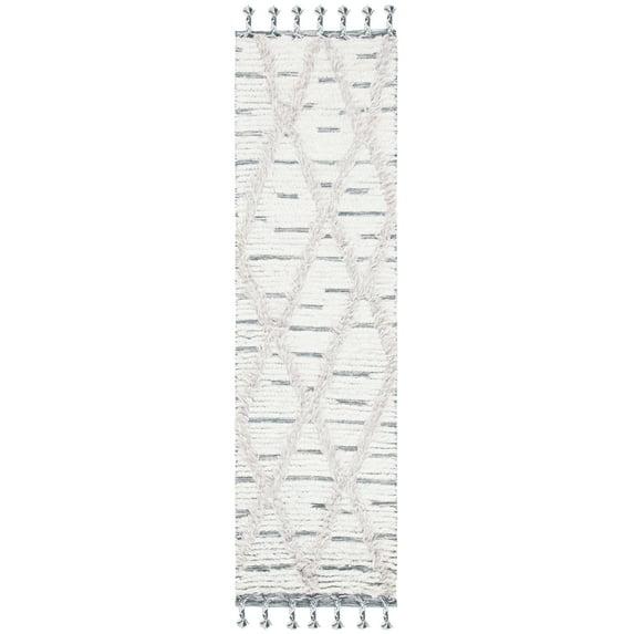 Kenya KNY953 Hand Woven Runner Rug - Ivory/Gray - 2'3"x8' - Safavieh.