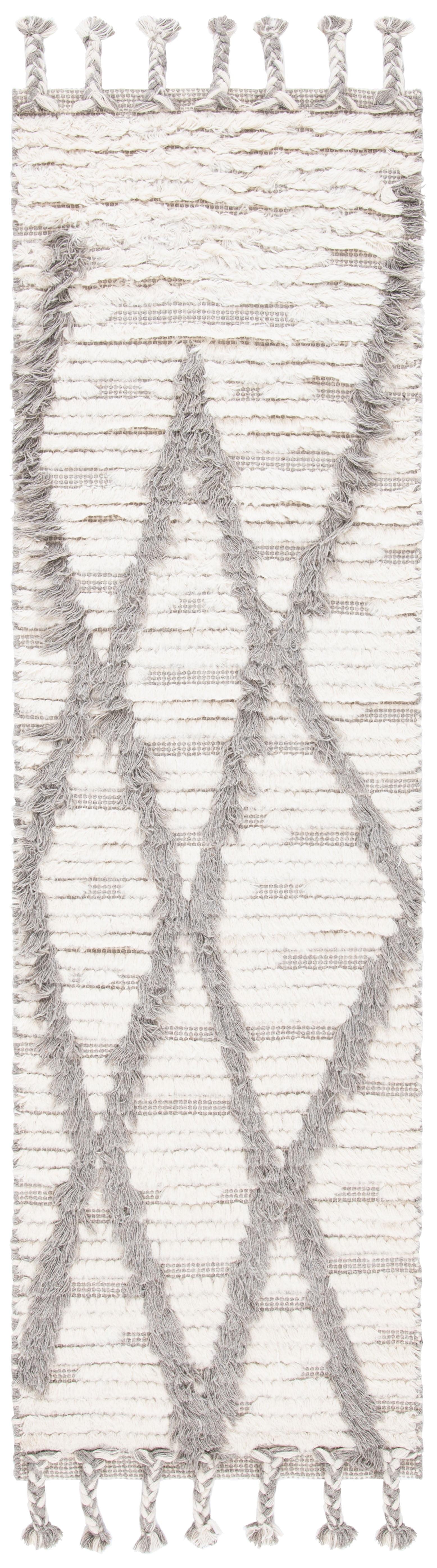 Kenya KNY954 Hand Woven Runner Rug - Ivory/Gray - 2'3"x8' - Safavieh.