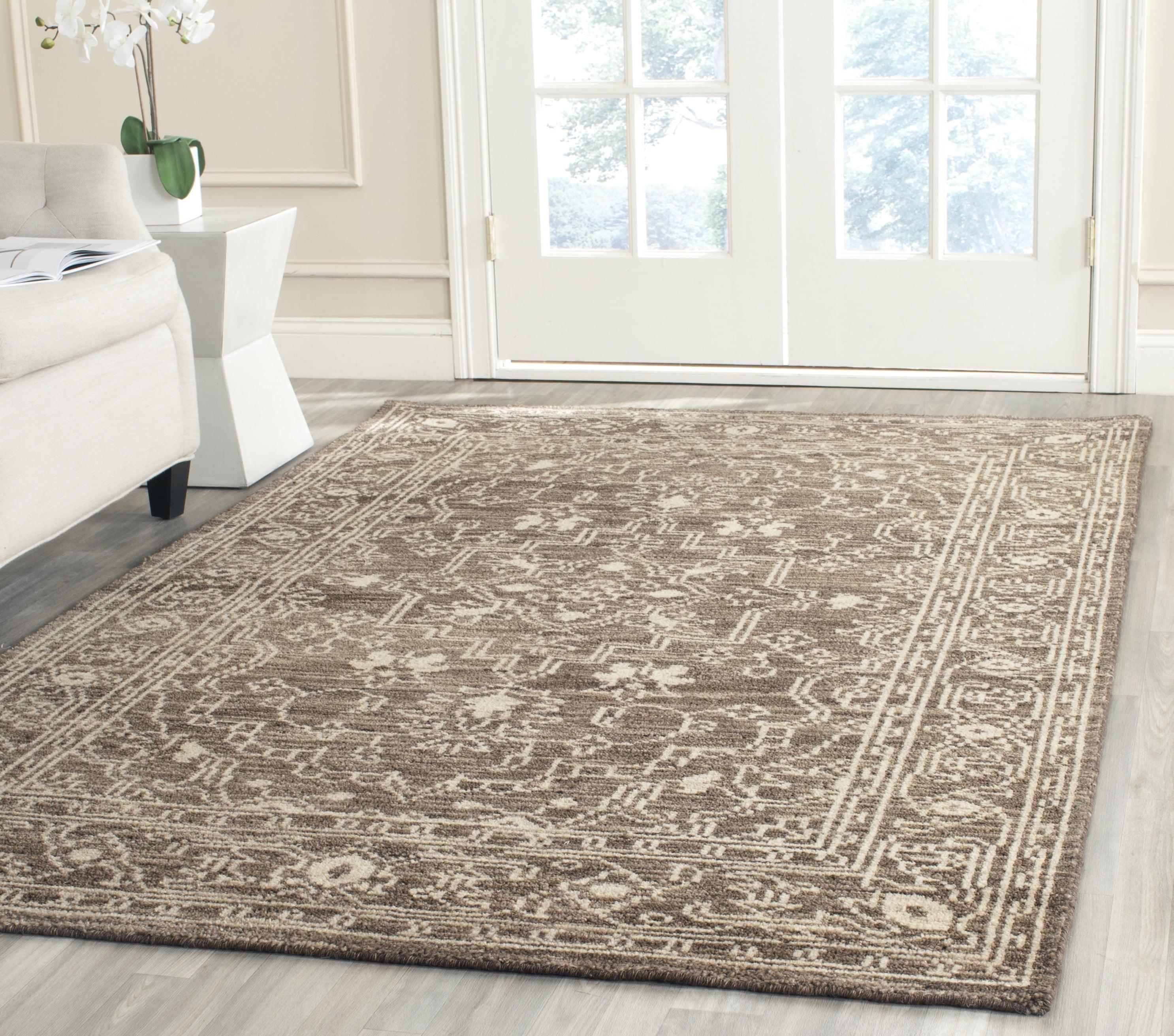 SAFAVIEH Kenya Gracelyn Traditional Area Rug, Brown/Beige, 9' x 12'