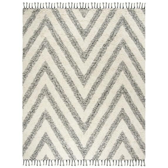 Kenya KNY901 Hand Knotted Area Rug - Black/Ivory - 8'9"x11'9" - Safavieh.