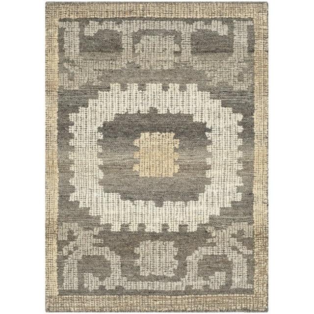 Kenya KNY313 Hand Knotted Area Rug - Ivory/Brown - 4'x6' - Safavieh.