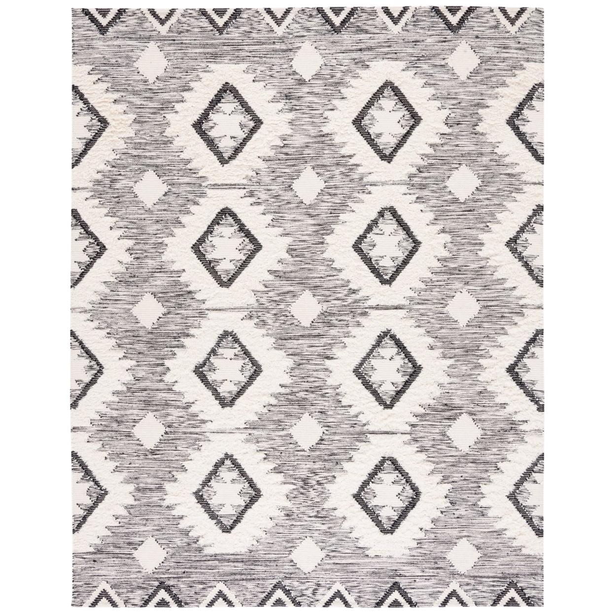 SAFAVIEH Kenya KNY275Z Handwoven Black / Ivory Rug