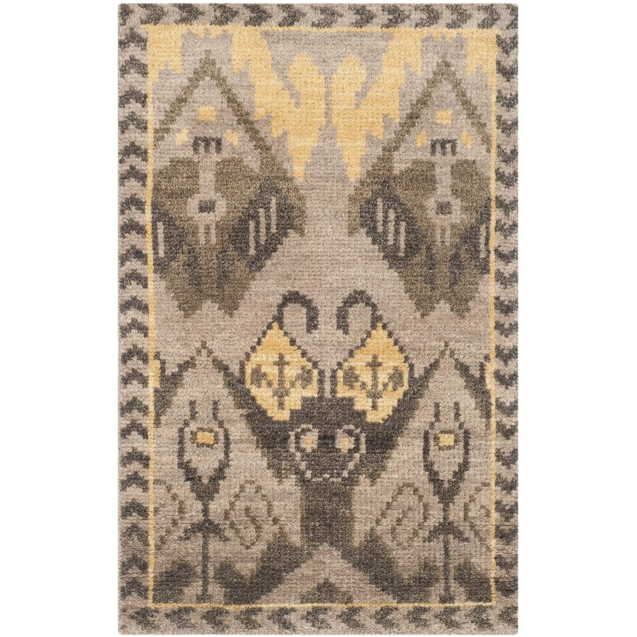 Elevate Black Hand-Knotted Pure Wool 2' x 3' Area Rug