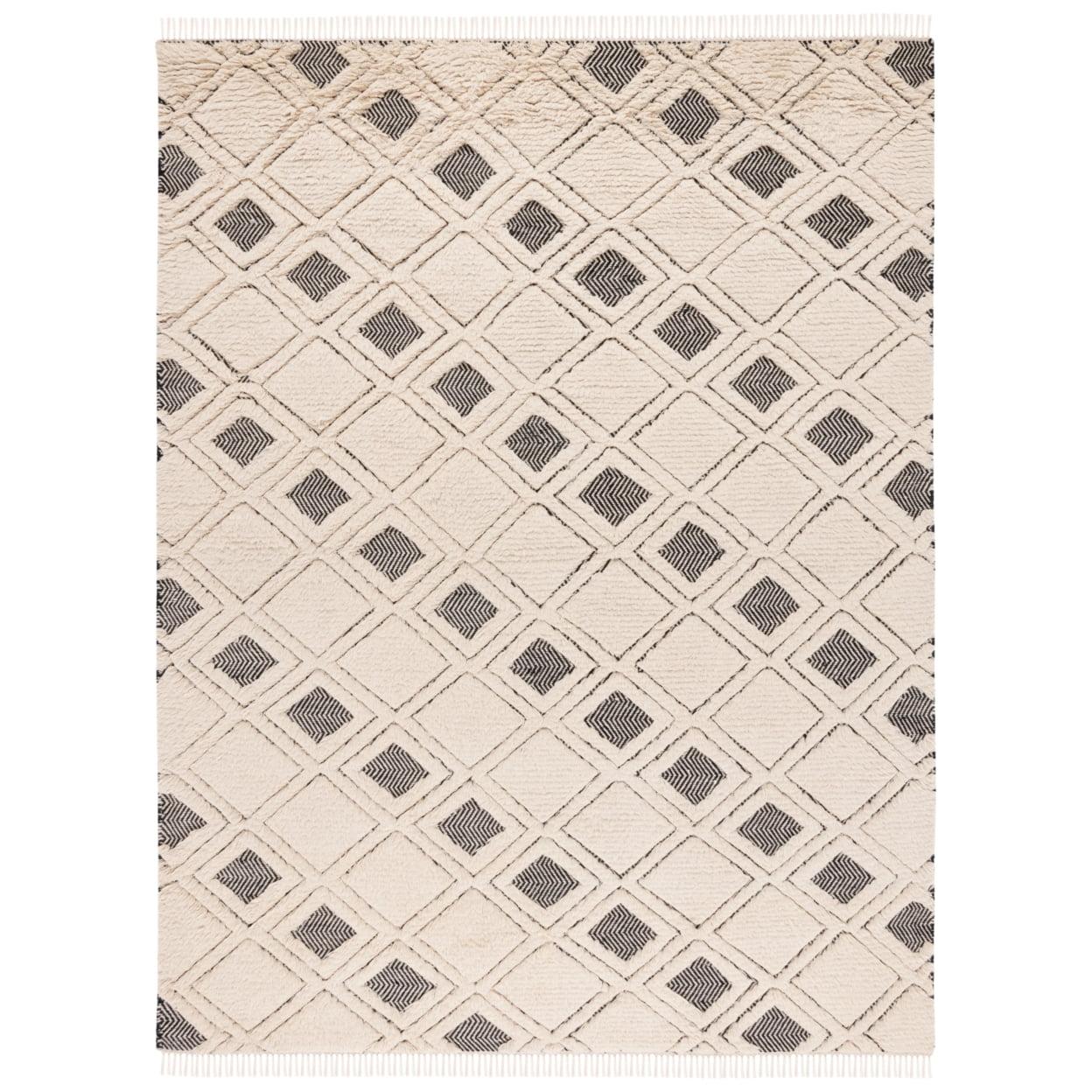 SAFAVIEH Kenya KNY805A Hand-knotted Ivory / Black Rug