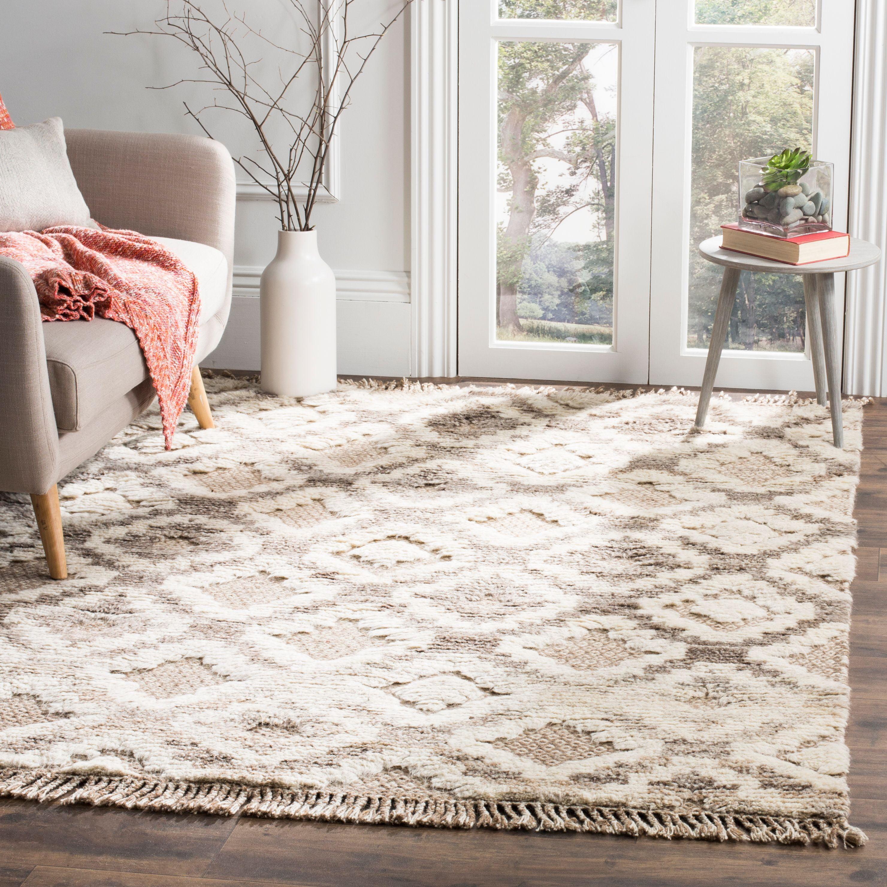 Hand-Knotted Artisan Gray Wool 5' x 8' Area Rug