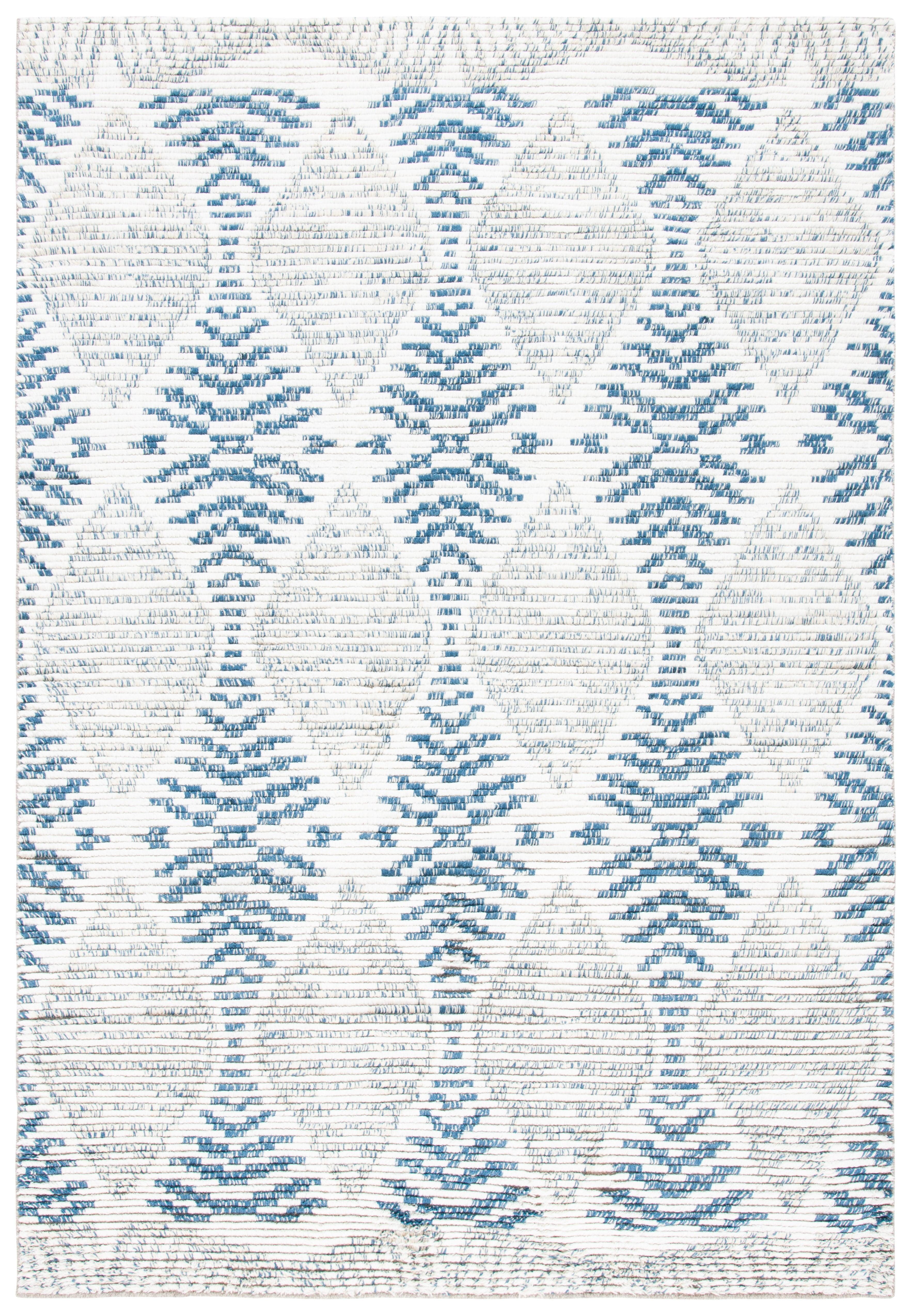 Kenya KNY175 Hand Knotted Area Rug - Blue/Ivory - 6'x9' - Safavieh