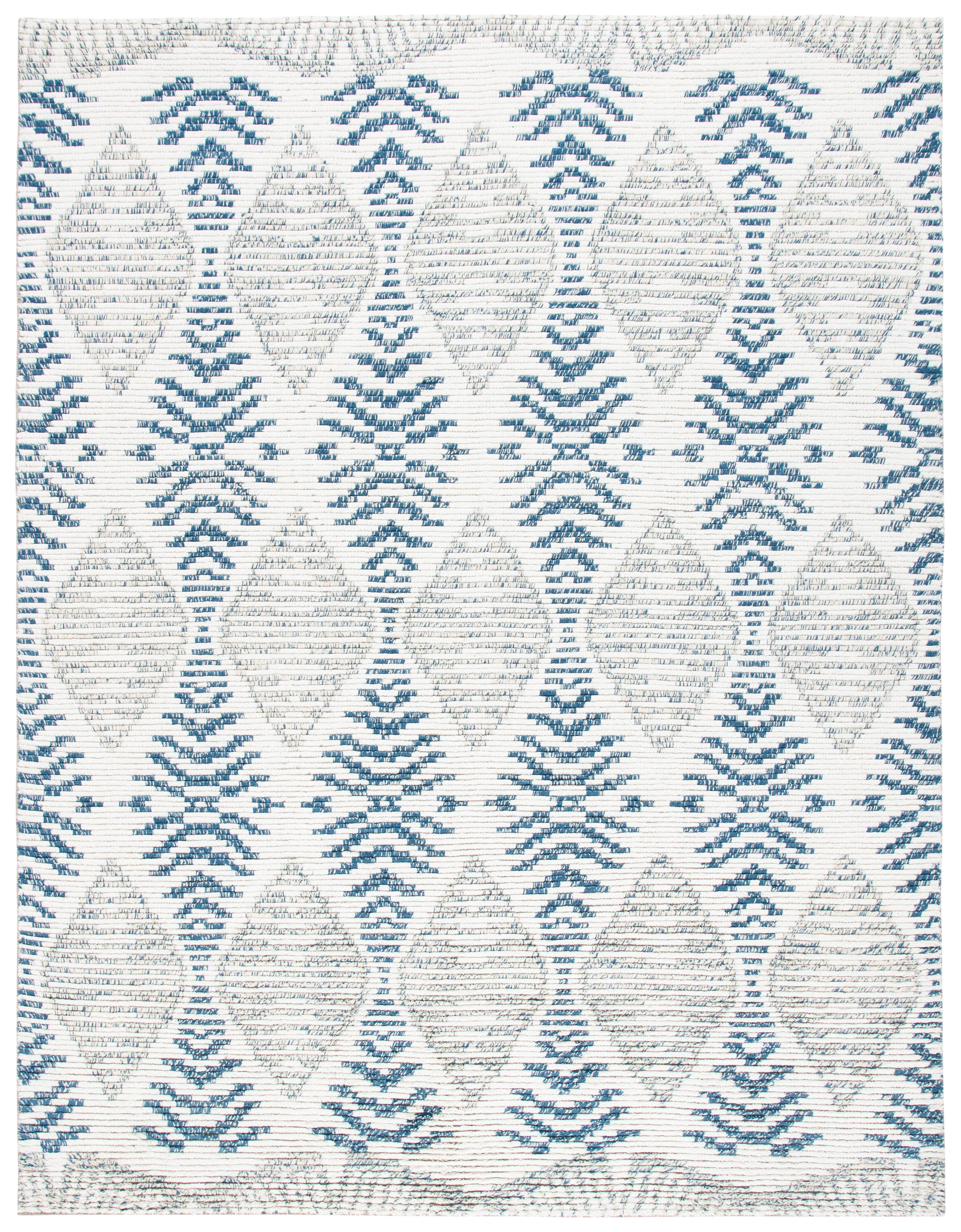 Kenya KNY175 Hand Knotted Area Rug - Blue/Ivory - 8'x10' - Safavieh
