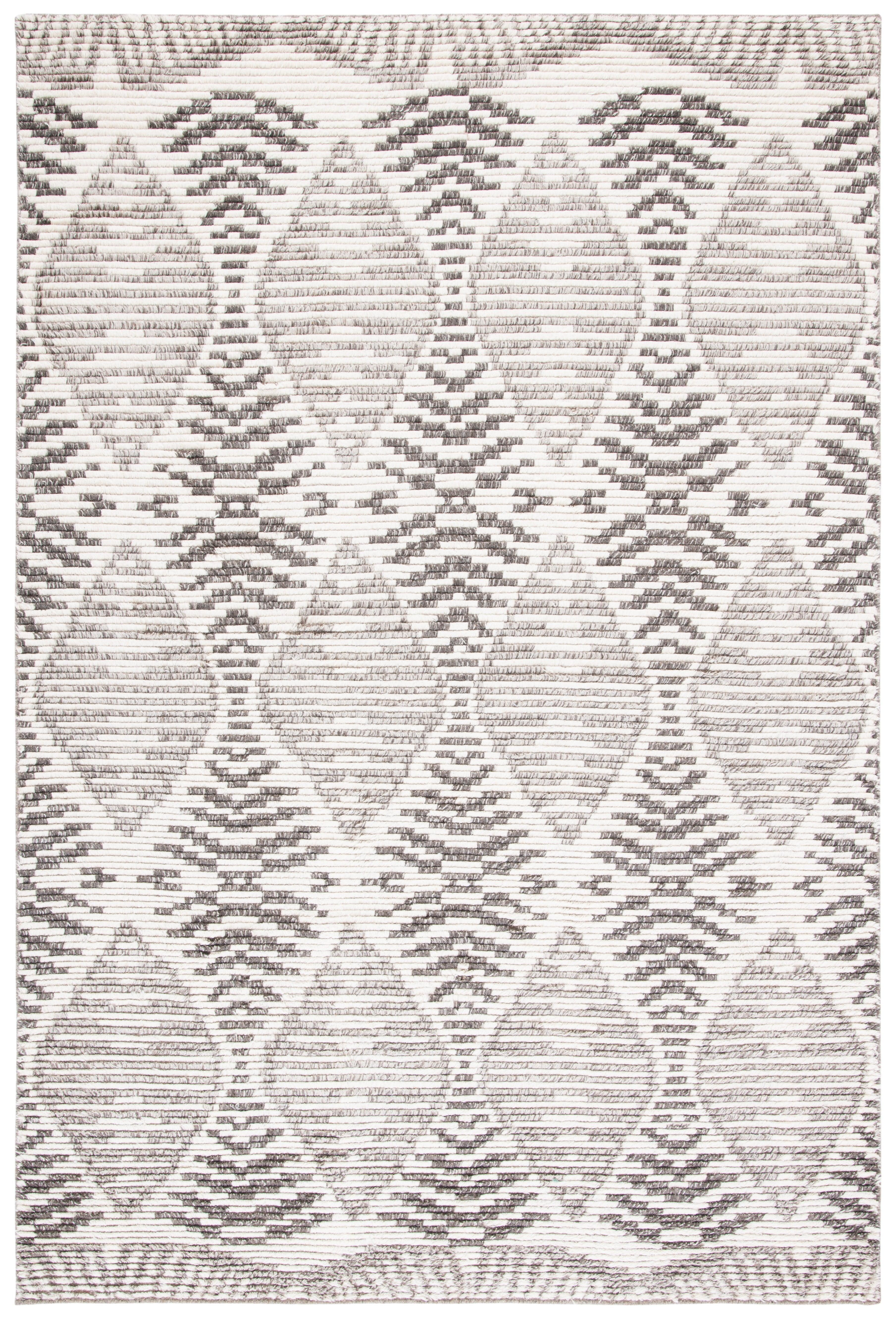 Kenya KNY175 Hand Knotted Area Rug - Grey/Ivory - 6'x9' - Safavieh
