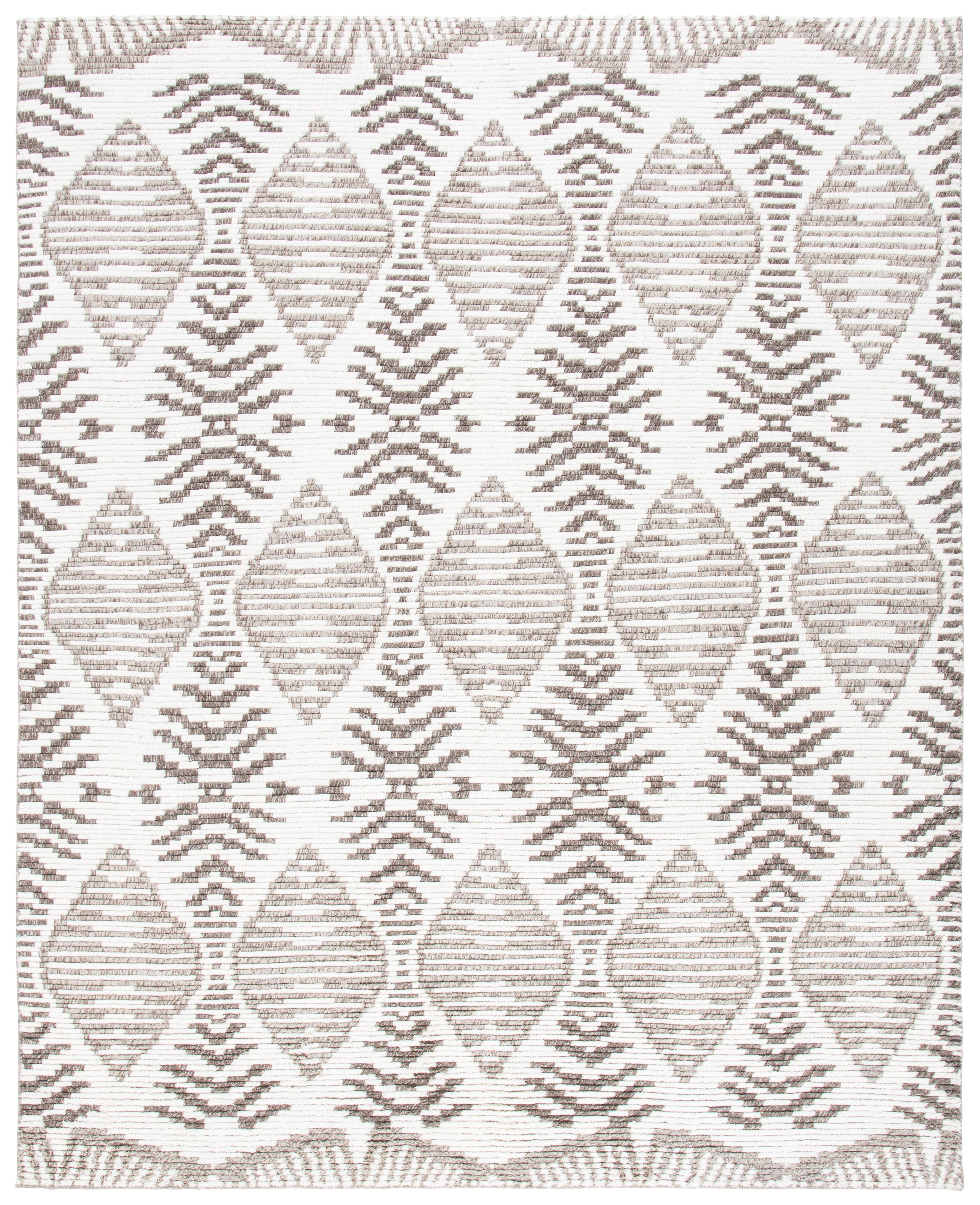 Kenya KNY175 Hand Knotted Area Rug - Grey/Ivory - 8'x10' - Safavieh