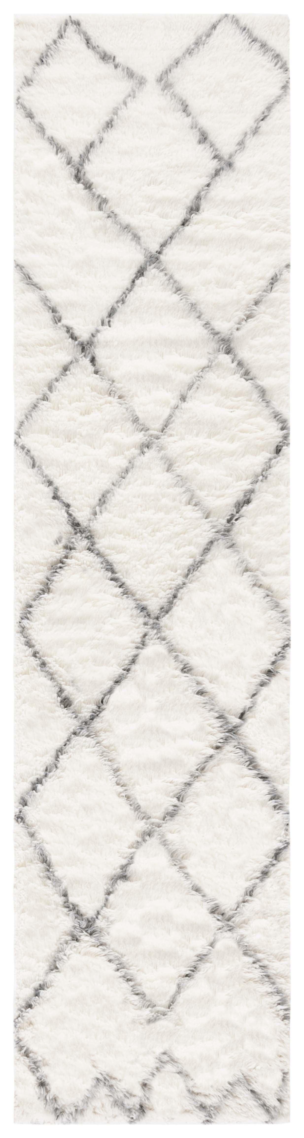 Kenya KNY775 Hand Woven Runner Rug - Ivory/Grey - 2'3"x9' - Safavieh