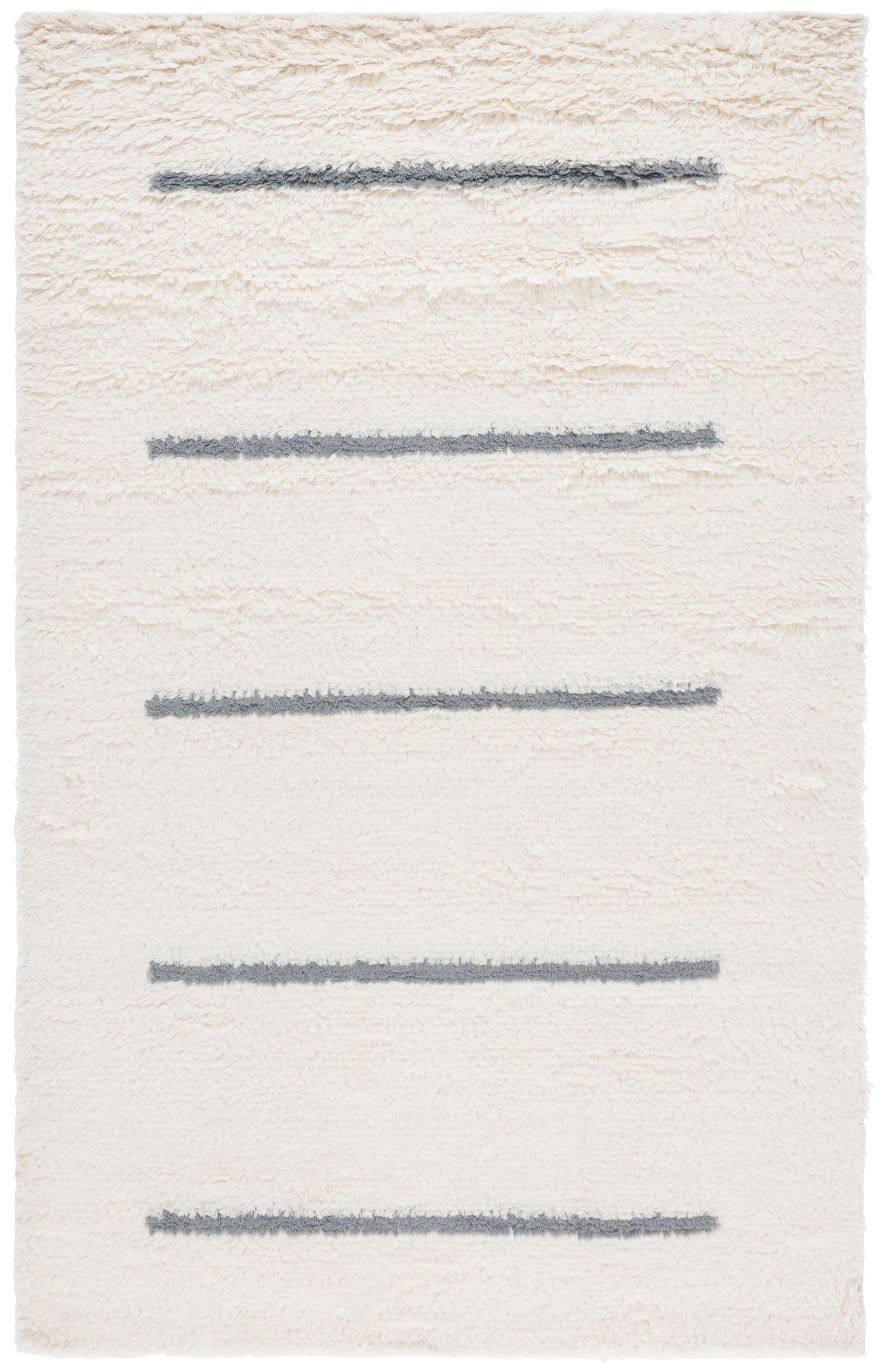 Kenya KNY750 Hand Knotted Area Rug - Ivory/Gray - 4'x6' - Safavieh.