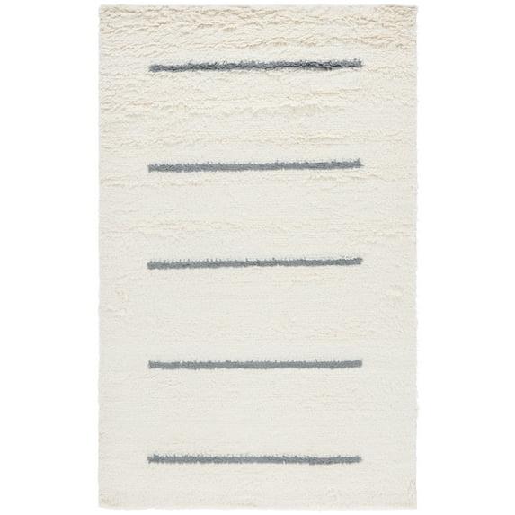 Kenya KNY750 Hand Knotted Area Rug - Ivory/Gray - 4'x6' - Safavieh.