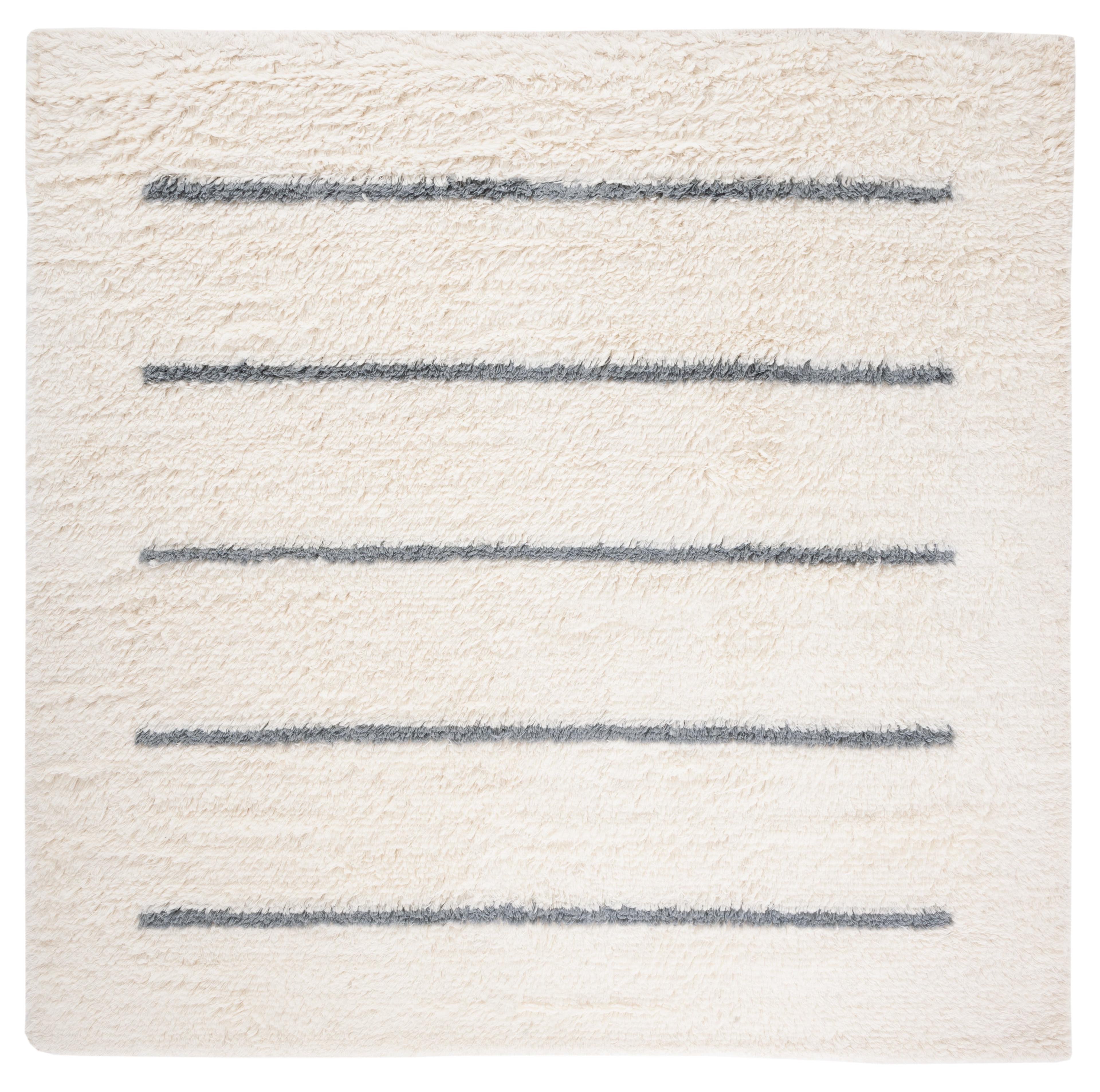 Kenya KNY750 Hand Knotted Area Rug - Ivory/Gray - 7'x7' - Safavieh.