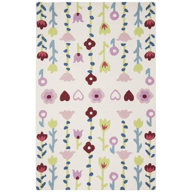 Safavieh Kids Floral SFK918 Hand Tufted Indoor Area Rug - Ivory/Pink - 5'x8' - Safavieh