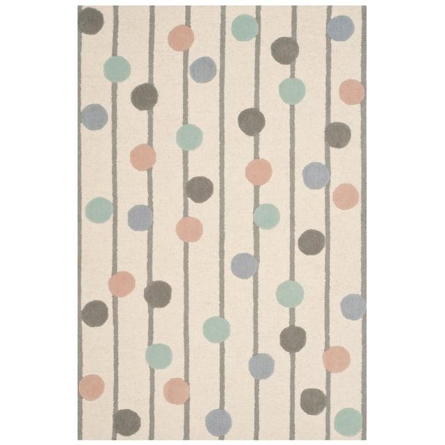 SAFAVIEH Kids Confetti Wool Area Rug, Ivory/Multi, 3' x 5'