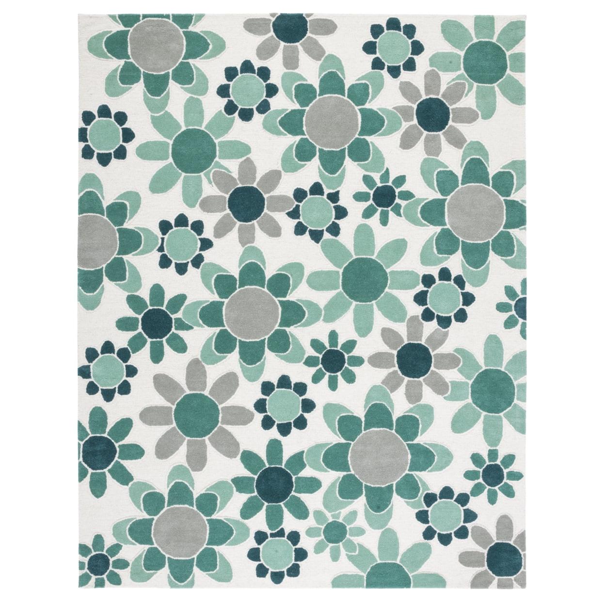Safavieh Kids SFK923 Hand Tufted Area Rug - Ivory/Green - 3'x5' - Safavieh.