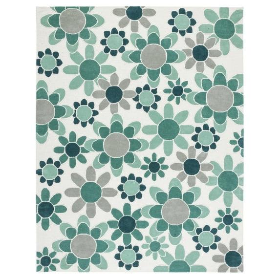 Safavieh Kids SFK923 Hand Tufted Area Rug - Ivory/Green - 3'x5' - Safavieh.