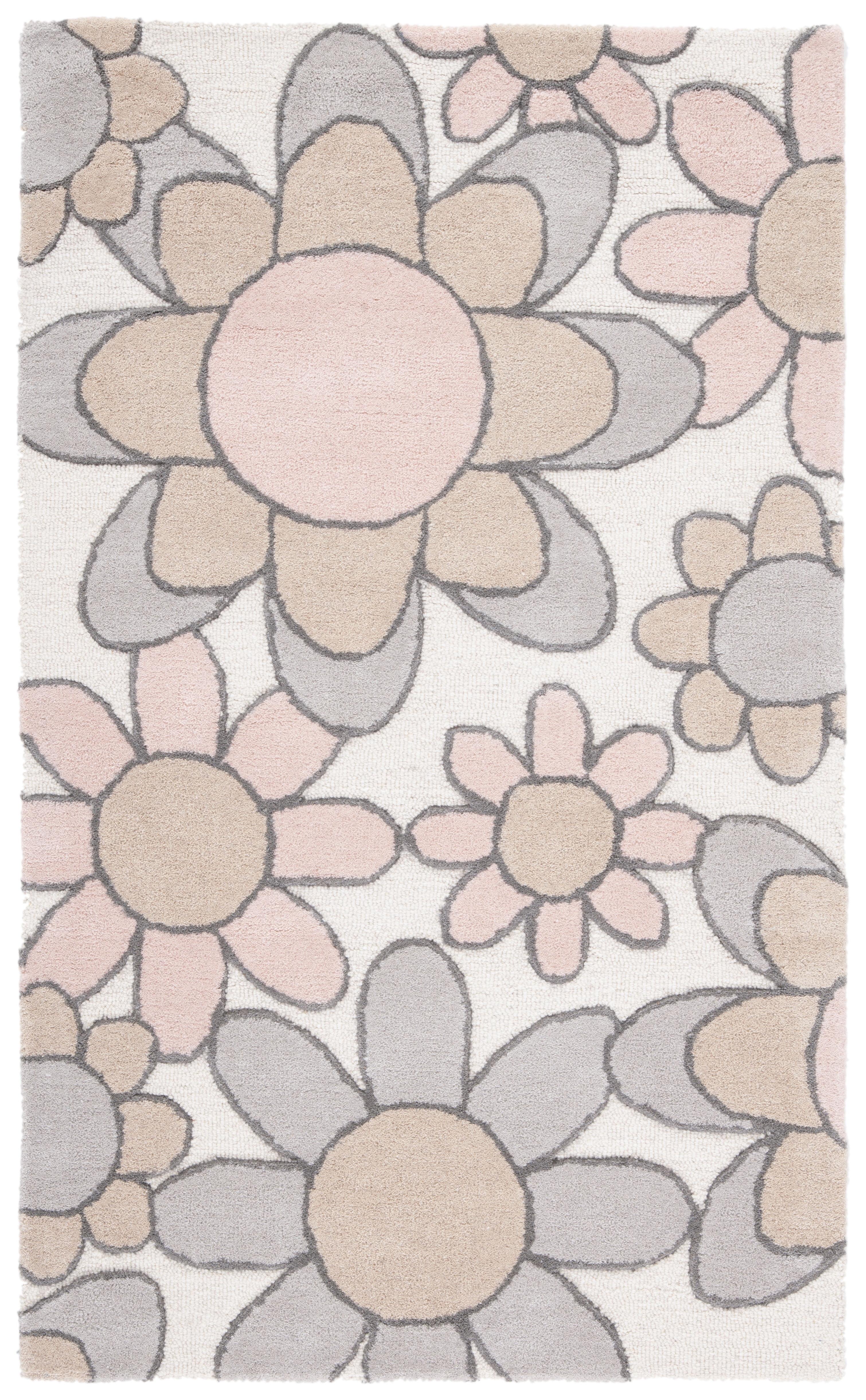 Safavieh Kids SFK923 Hand Tufted Area Rug - Ivory/Pink - 3'x5' - Safavieh.