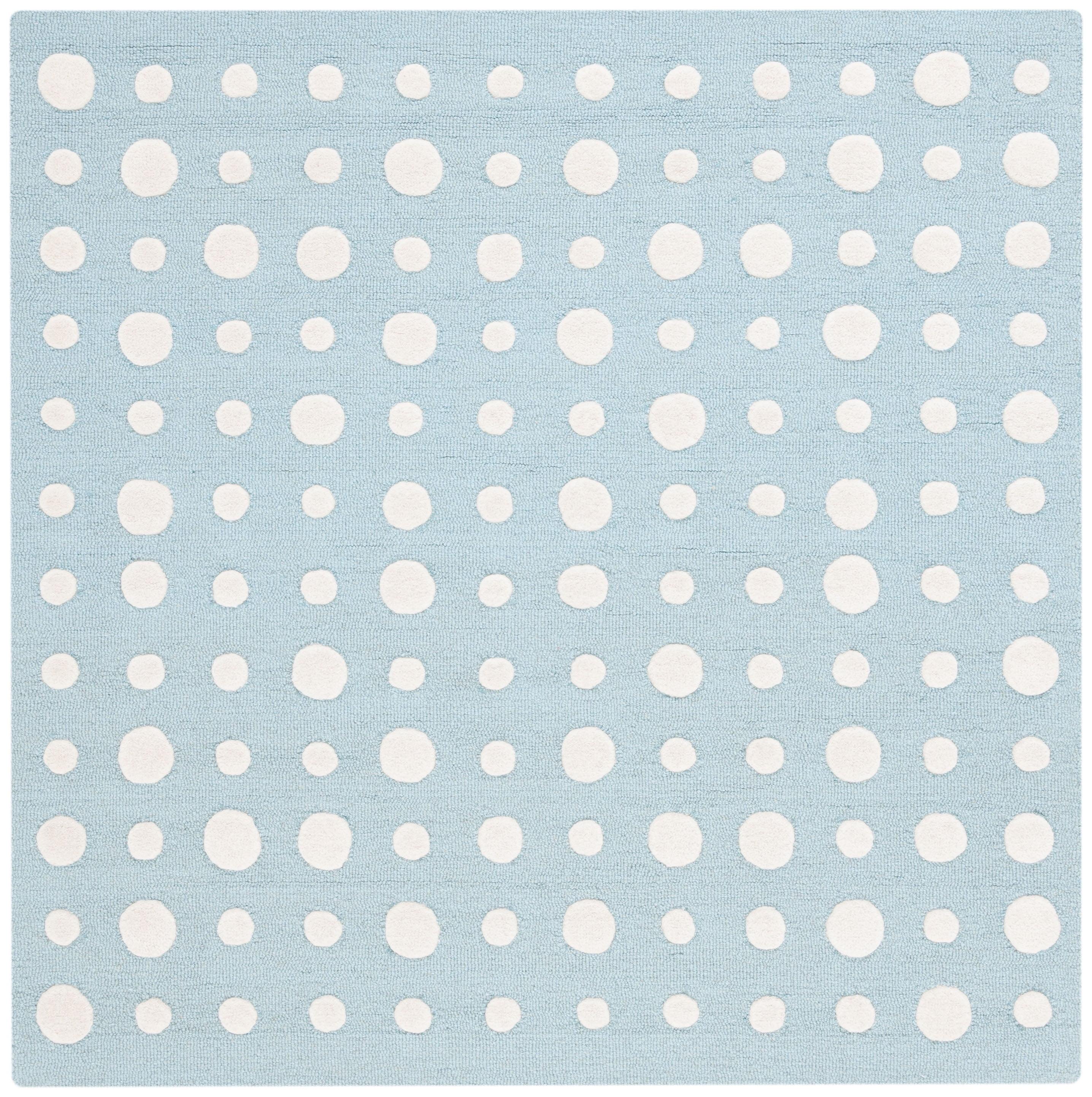 Safavieh Kids SFK926 Hand Tufted Indoor Area Rug - Blue/Ivory - 5'x5' - Safavieh
