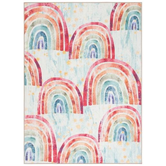 Kids Playhouse KPH252 Power Loomed Machine Washable Slip Resistant Area Rug - Blue/Ivory - 6'7"x9' - Safavieh Kids