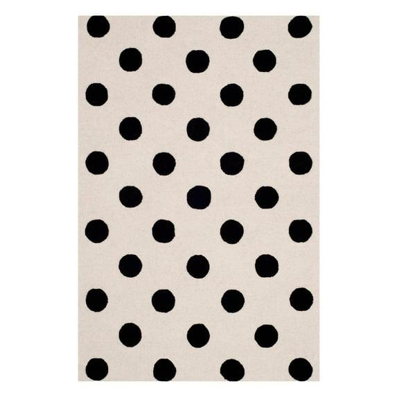 Safavieh Kids Polka Dots SFK904 Hand Tufted Indoor Area Rug - Ivory/Black - 5'x7' - Safavieh