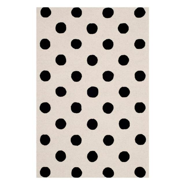 Safavieh Kids Polka Dots SFK904 Hand Tufted Indoor Area Rug - Ivory/Black - 5'x7' - Safavieh