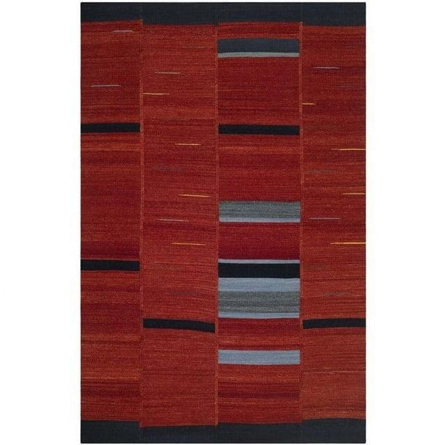 Kilim KLM814 Hand Woven Area Rug - Red - 4'x6' - Safavieh.