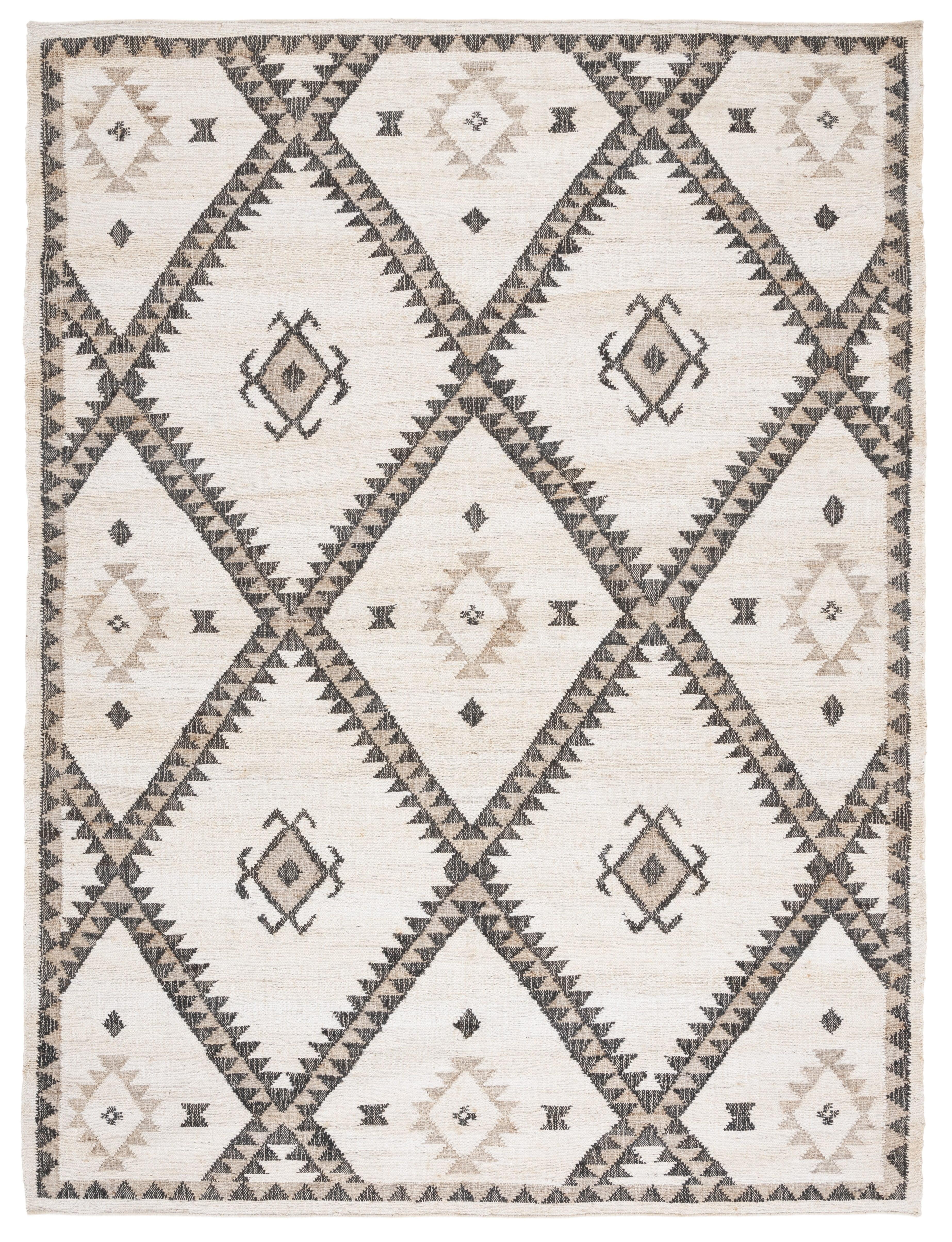 Kilim KLM761 Hand Woven Area Rug - Ivory/Black - 8'x10' - Safavieh.