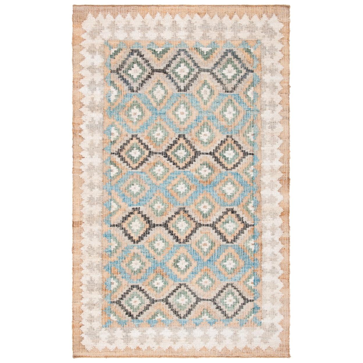 Kilim KLM756 Hand Woven Area Rug - Blue/Ivory - 3'x5' - Safavieh.