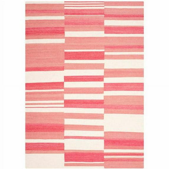 Kilim KLM953 Hand Woven Area Rug - Pink/Ivory - 5'x8' - Safavieh.