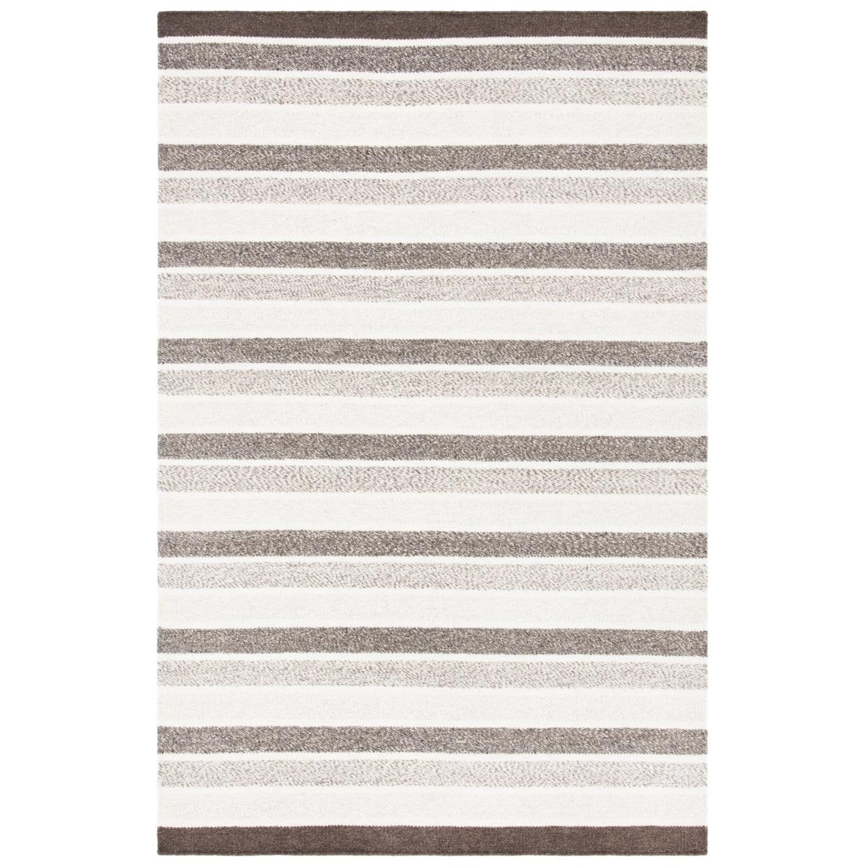 Kilim KLM151 Hand Woven Area Rug - Ivory/Brown - 4'x6' - Safavieh.